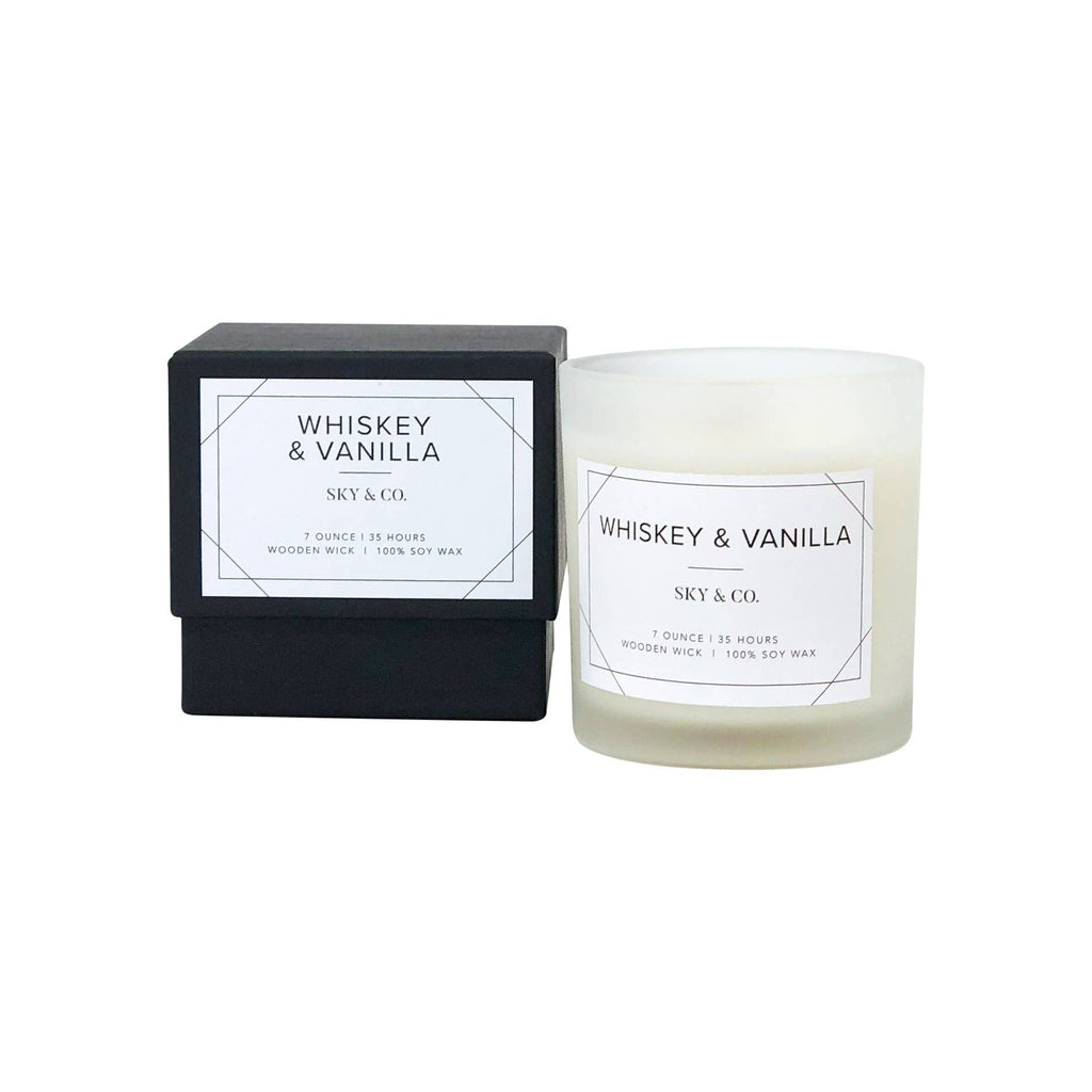 Sky and Company - Whiskey & Vanilla Candle - Wooden Wick