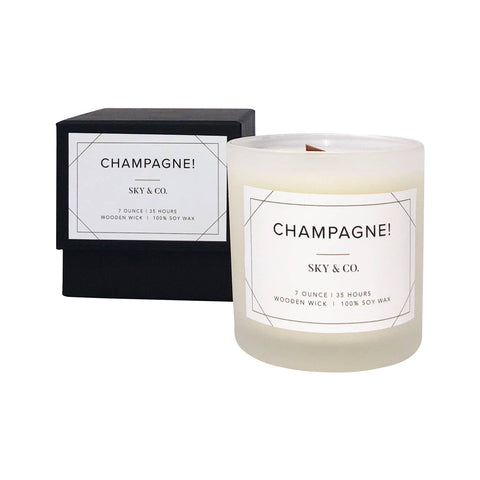 Sky and Company - Champange - Wooden Wick Candle