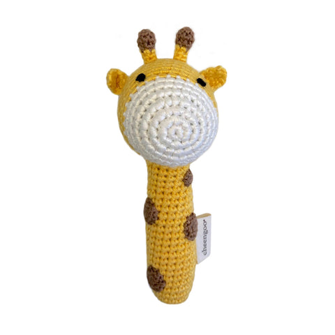 Cheengoo - Giraffe Stick Hand Crocheted Rattle